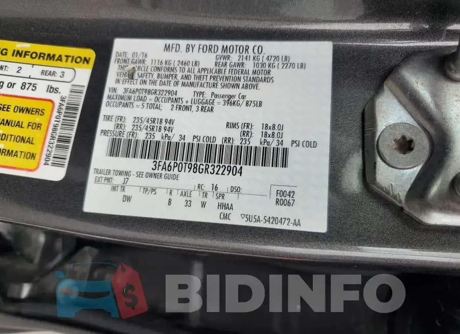 3FA6P0T98GR322904 Photo# 12