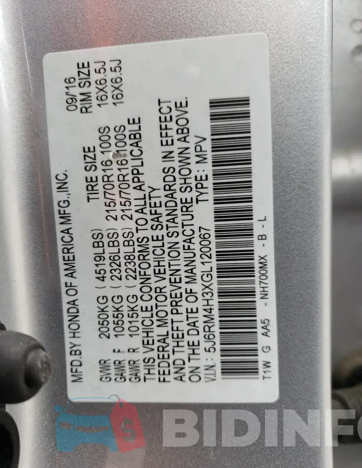 5J6RM4H3XGL120067 Photo# 13