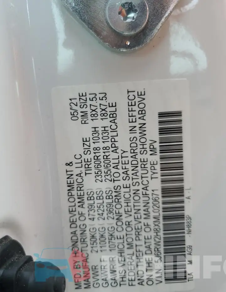 5J6RW2H8XML020671 Photo# 13