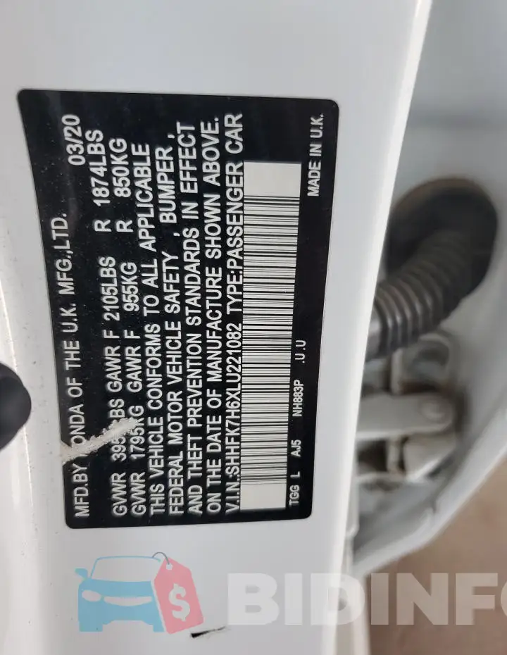 SHHFK7H6XLU221082 Photo# 12