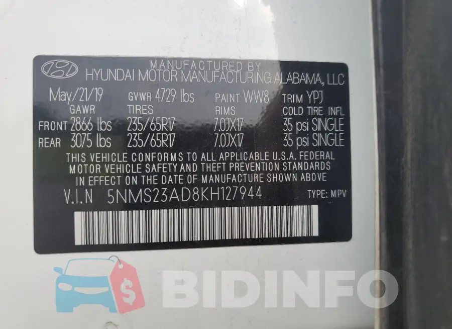 5NMS23AD8KH127944 Photo# 13