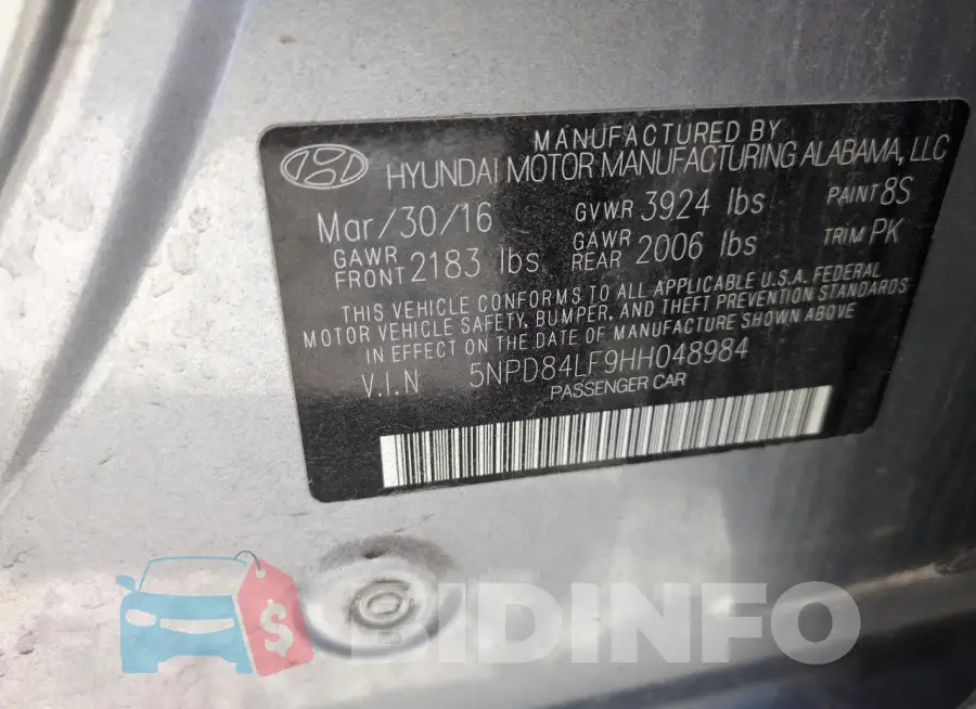5NPD84LF9HH048984 Photo# 12