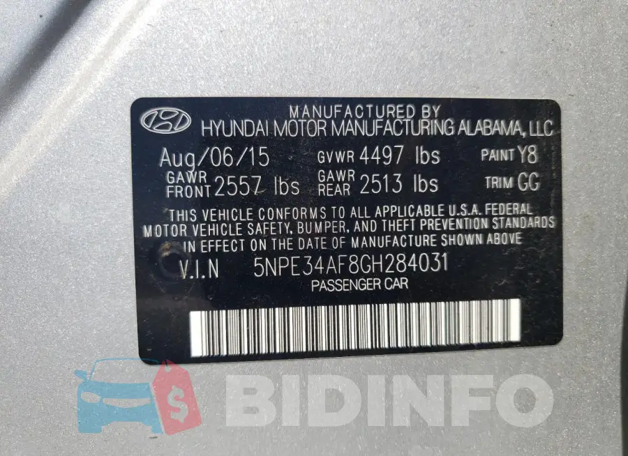 5NPE34AF8GH284031 Photo# 12