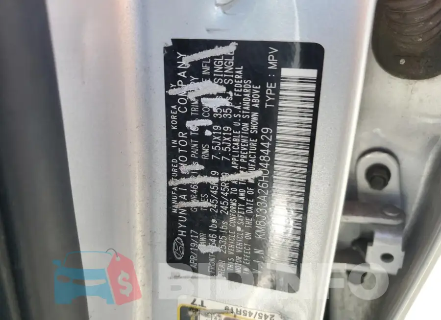 KM8J33A26HU484429 Photo# 13