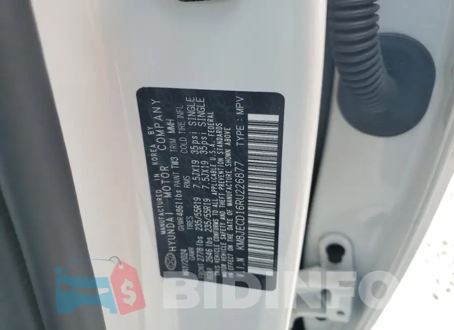KM8JECD16RU226877 Photo# 14