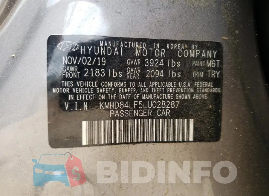 KMHD84LF5LU028287 Photo# 12