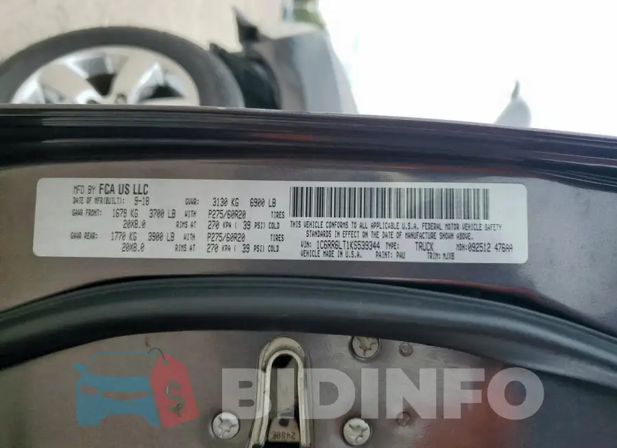 1C6RR6LT1KS539344 Photo# 12