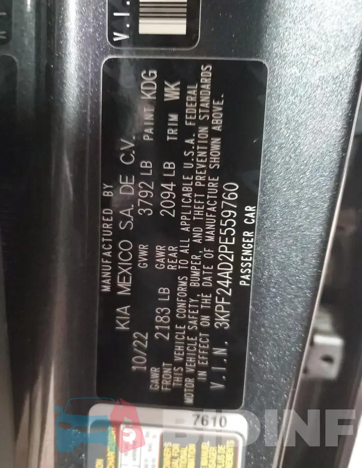 3KPF24AD2PE559760 Photo# 13
