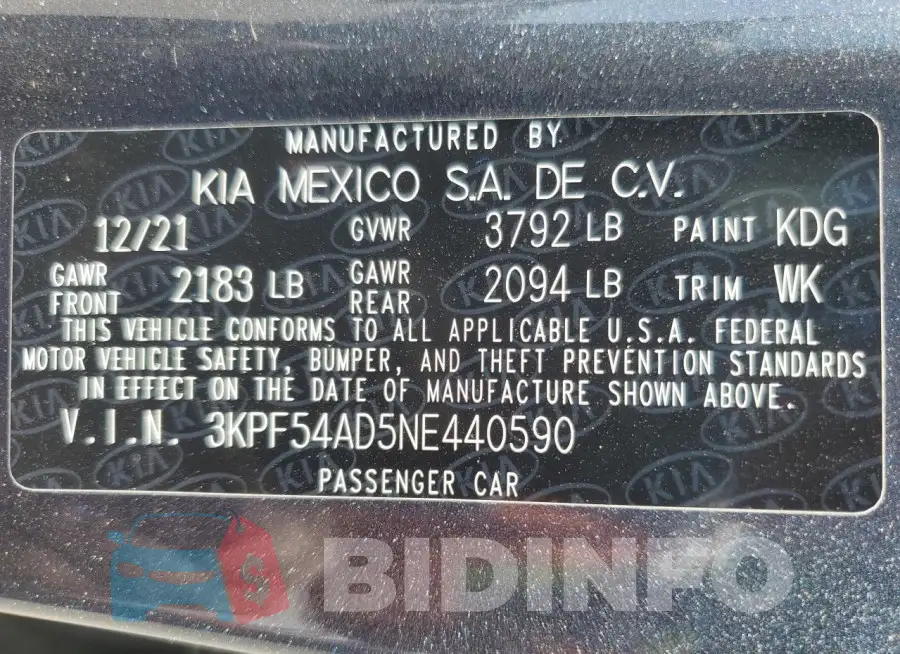 3KPF54AD5NE440590 Photo# 12
