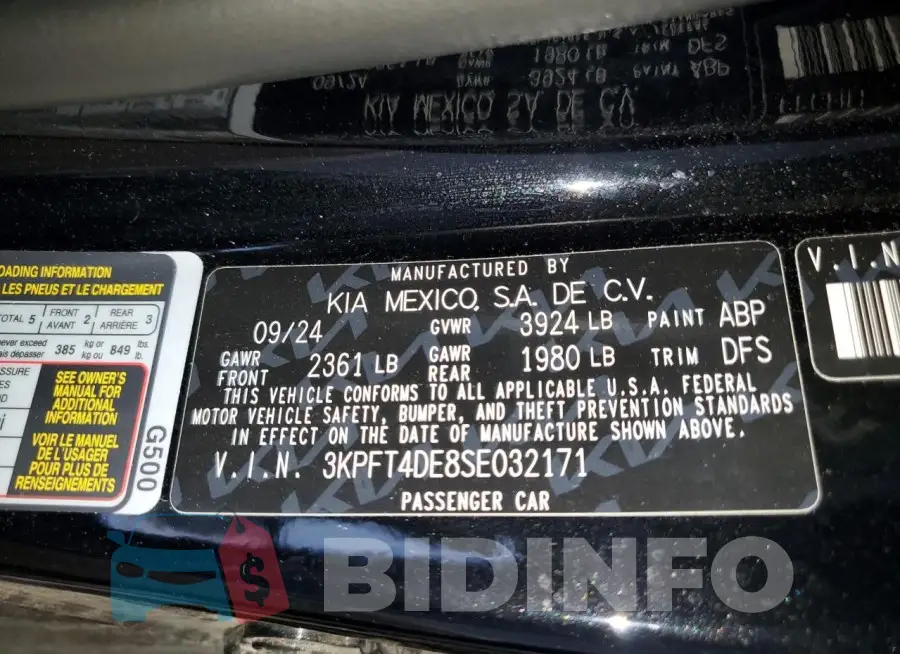 3KPFT4DE8SE032171 Photo# 13
