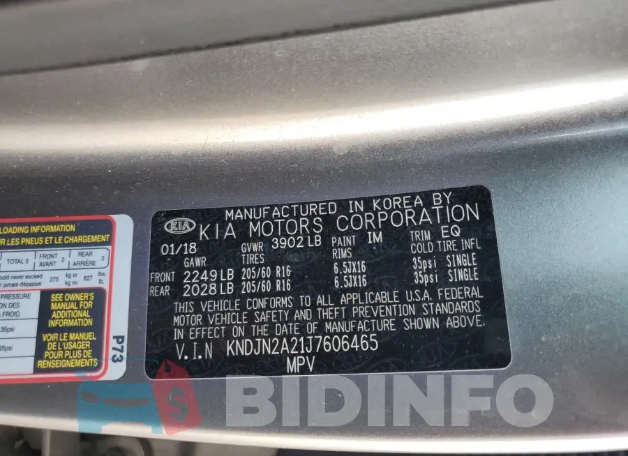 KNDJN2A21J7606465 Photo# 12