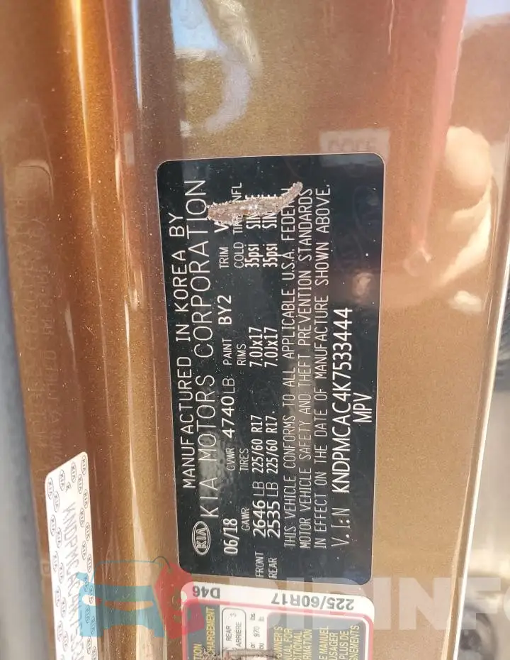 KNDPMCAC4K7533444 Photo# 13