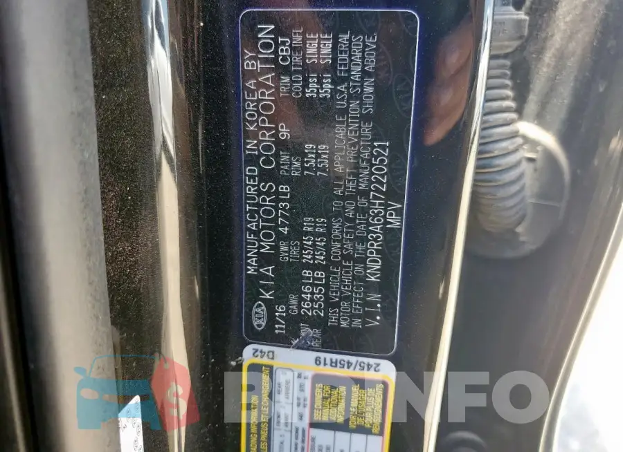 KNDPR3A63H7220521 Photo# 13