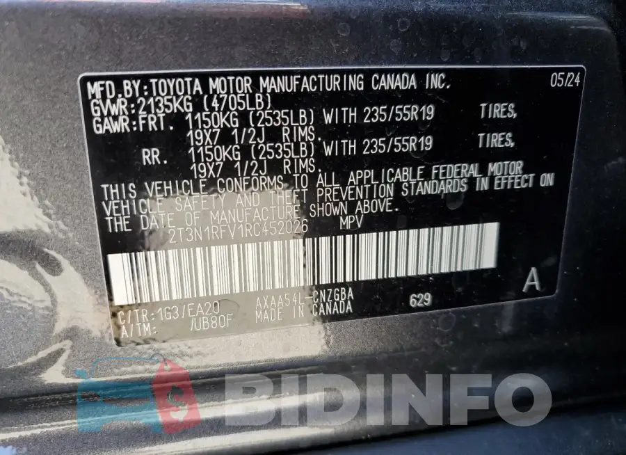 2T3N1RFV1RC452026 Photo# 14