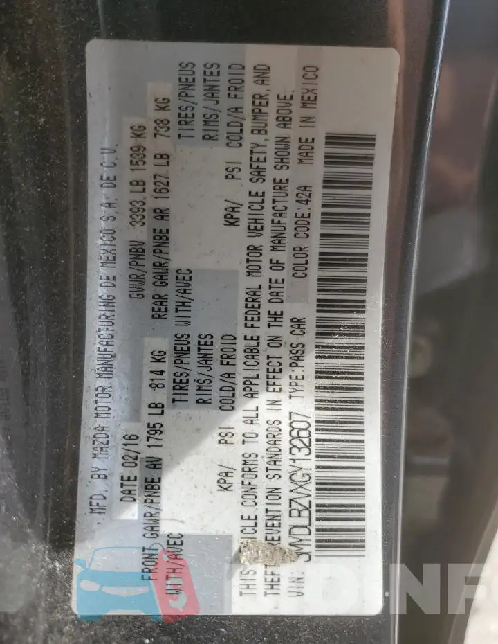 3MYDLBZVXGY132607 Photo# 12