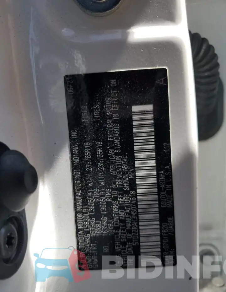 5TDZZRAH3MS074618 Photo# 13