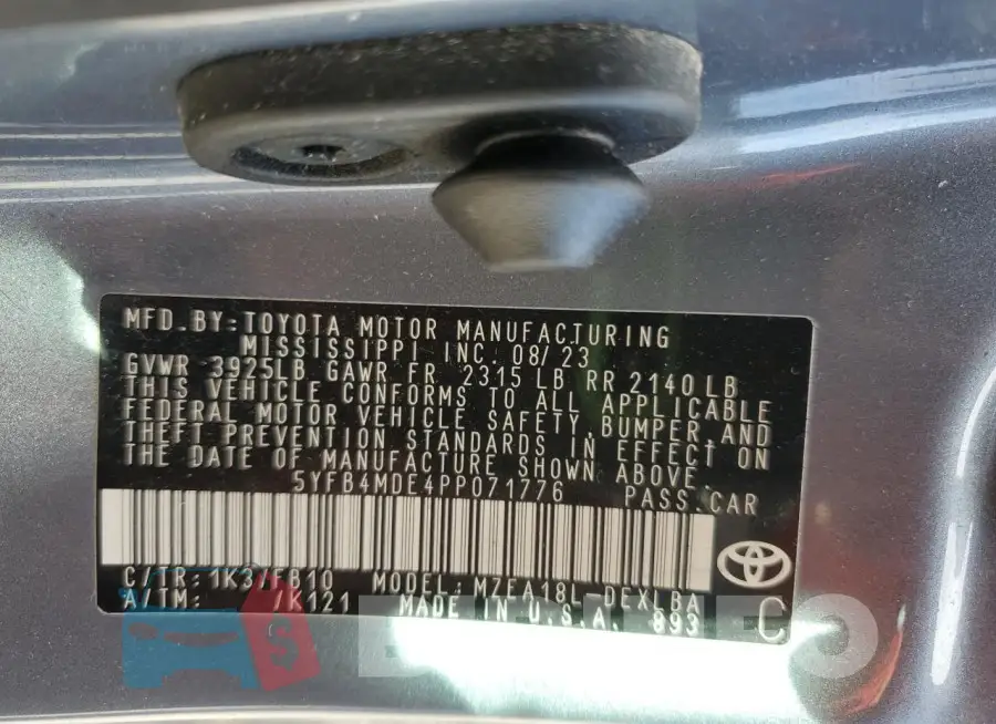 5YFB4MDE4PP071776 Photo# 12