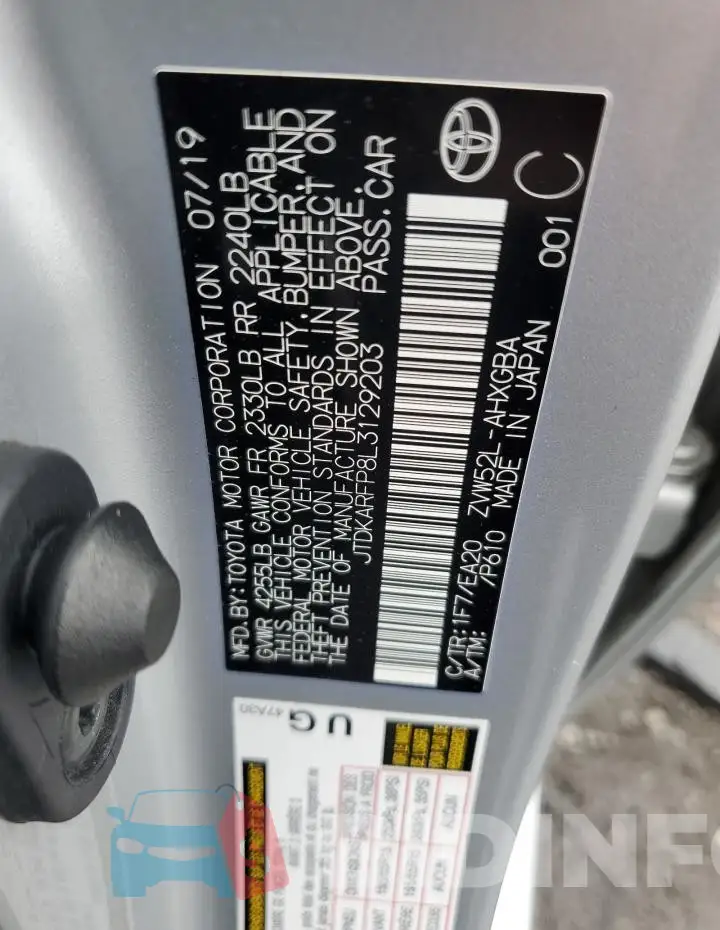 JTDKARFP8L3129203 Photo# 12