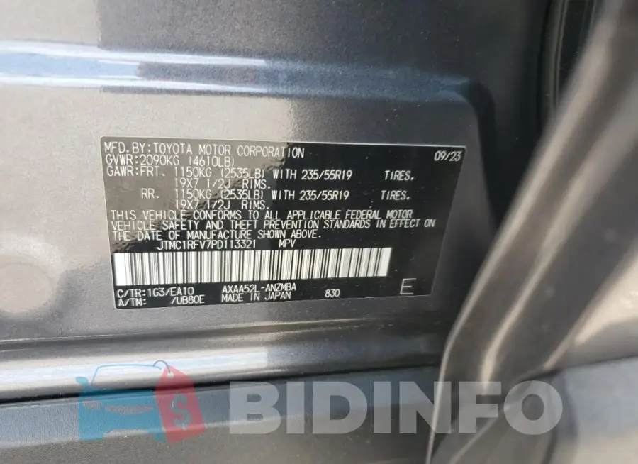JTMC1RFV7PD113321 Photo# 13