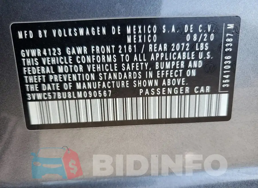 3VWC57BU8LM090567 Photo# 13