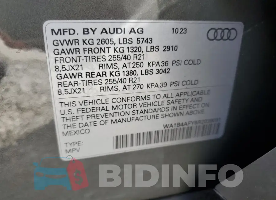 WA1B4AFY8R2039091 Photo# 13
