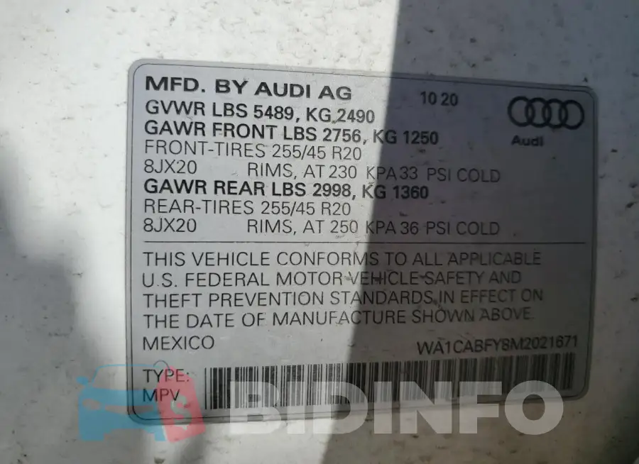 WA1CABFY8M2021671 Photo# 13