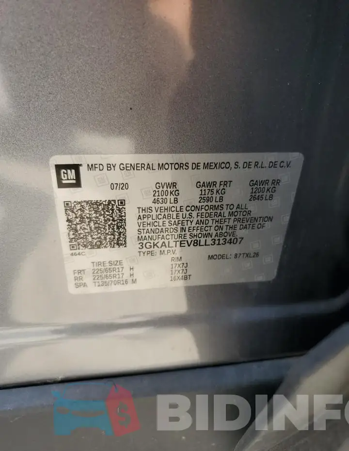 3GKALTEV8LL313407 Photo# 13