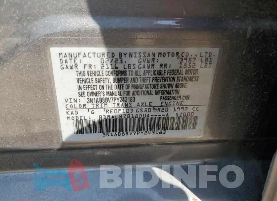 3N1AB8BV7PY243183 Photo# 12