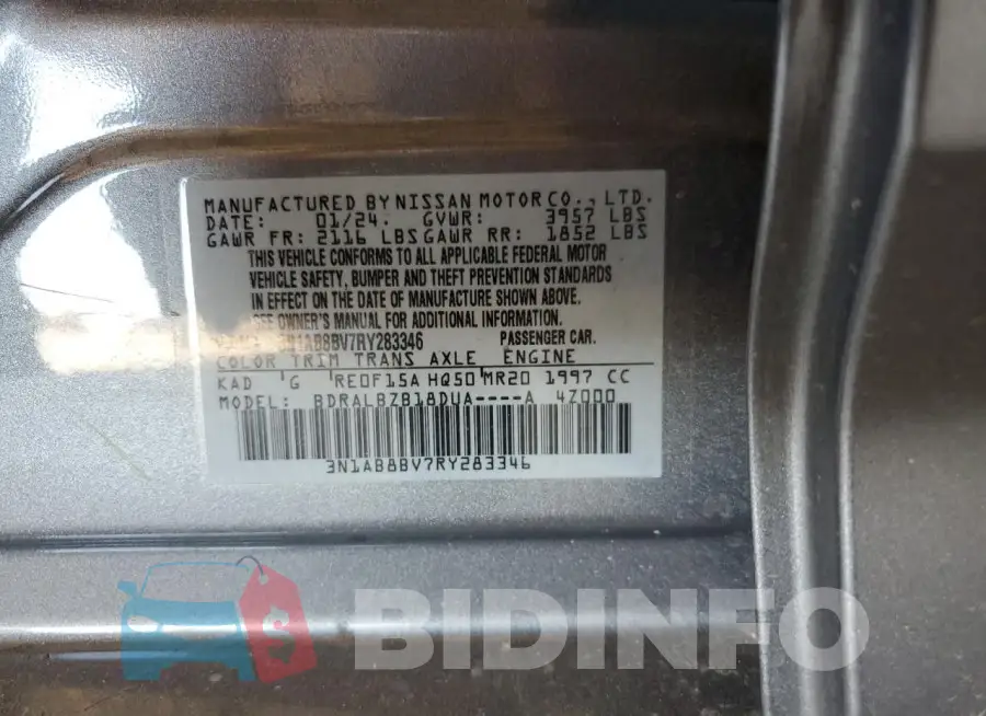 3N1AB8BV7RY283346 Photo# 13