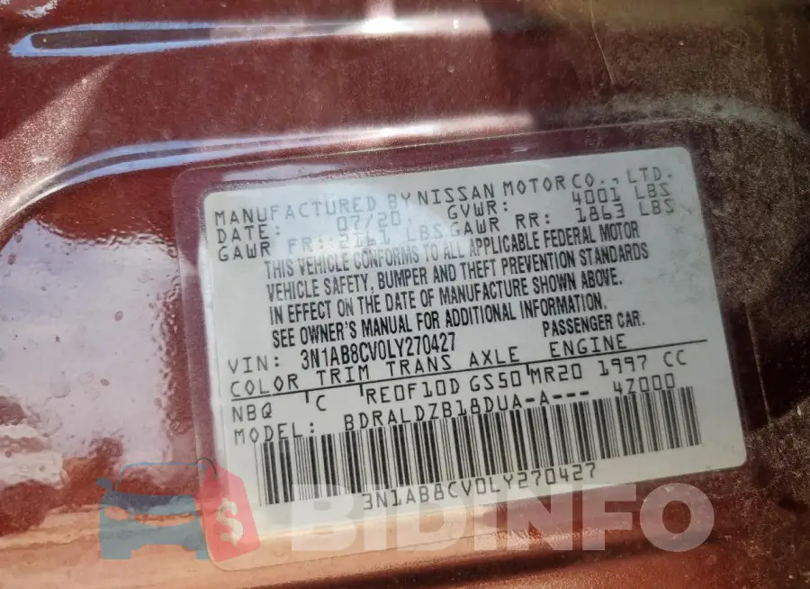 3N1AB8CV0LY270427 Photo# 13