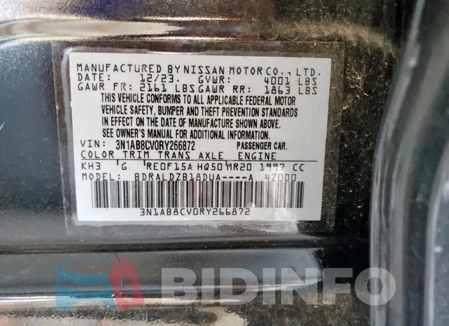 3N1AB8CV0RY266872 Photo# 12