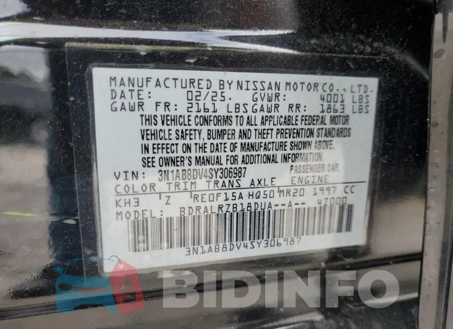 3N1AB8DV4SY306987 Photo# 12