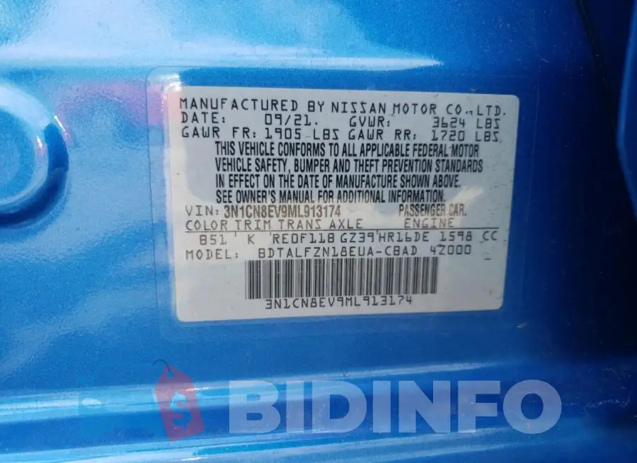 3N1CN8EV9ML913174 Photo# 12
