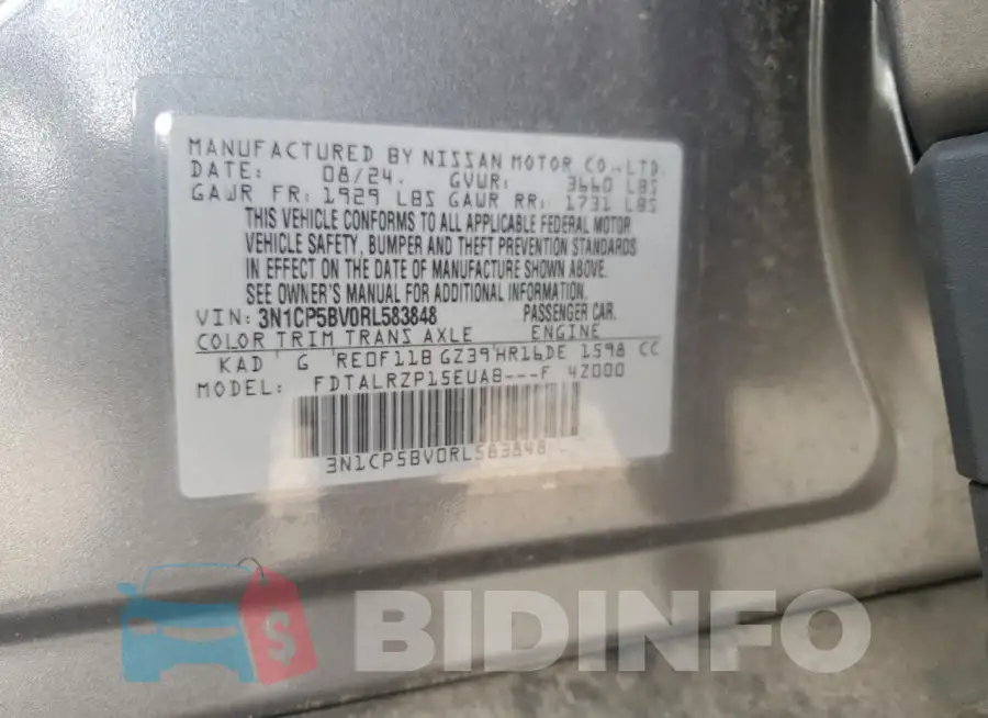 3N1CP5BV0RL583848 Photo# 12