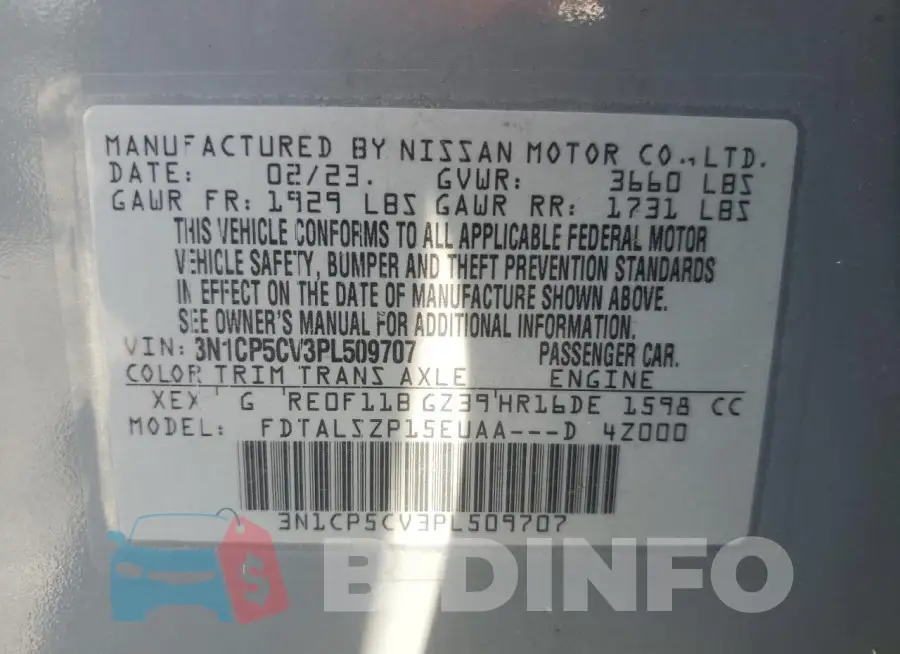 3N1CP5CV3PL509707 Photo# 14