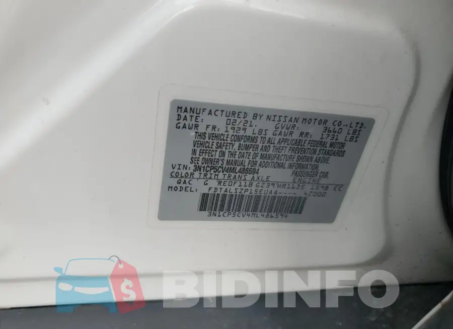 3N1CP5CV4ML486594 Photo# 12