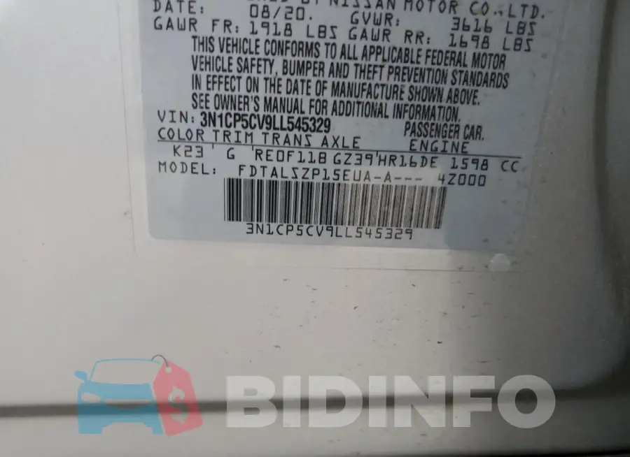 3N1CP5CV9LL545329 Photo# 12