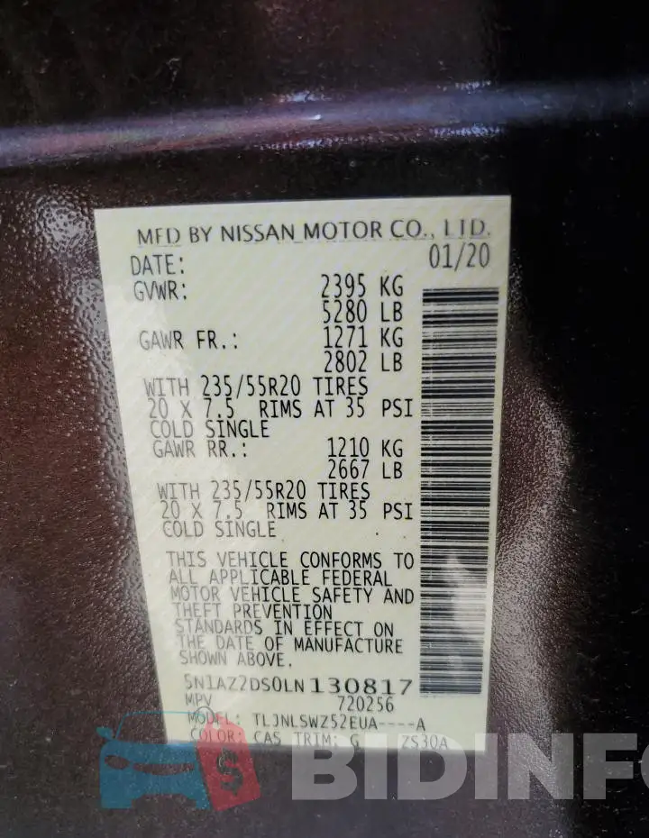 5N1AZ2DS0LN130817 Photo# 13