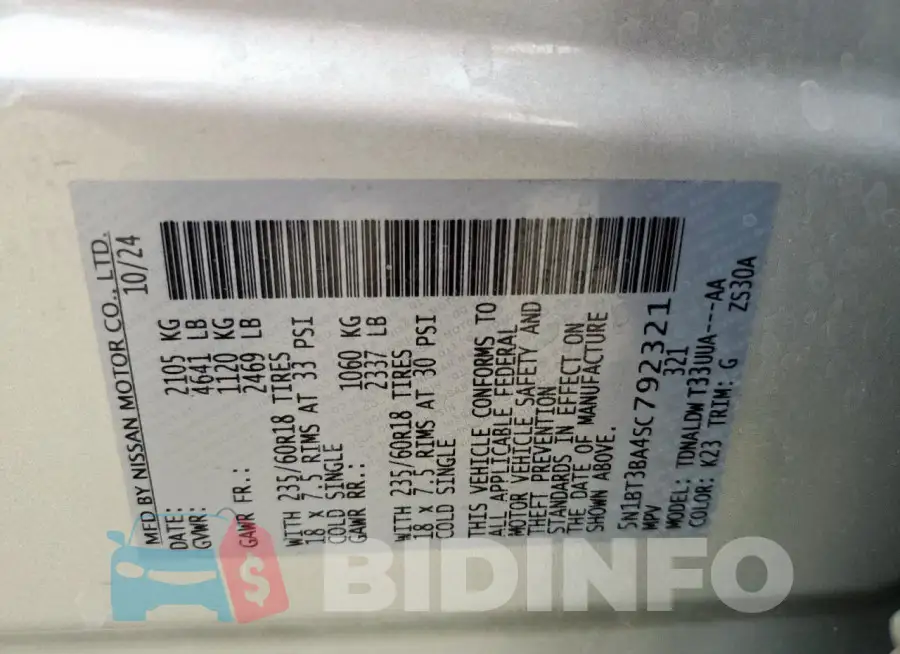 5N1BT3BA4SC792321 Photo# 14