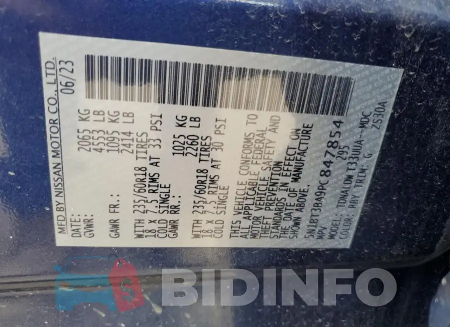 5N1BT3BA9PC847854 Photo# 14
