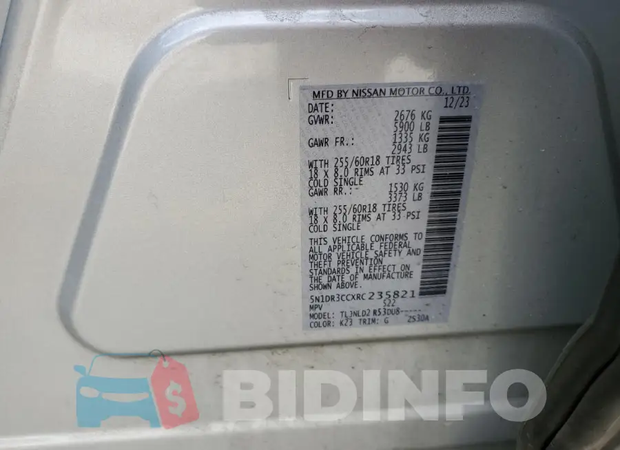 5N1DR3CCXRC235821 Photo# 13