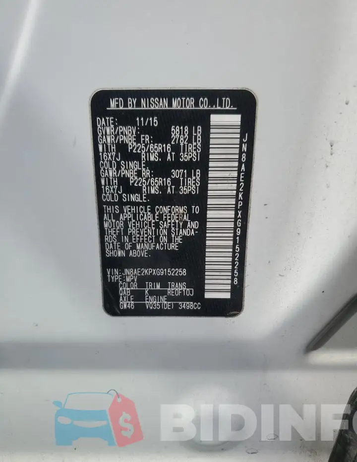 JN8AE2KPXG9152258 Photo# 13