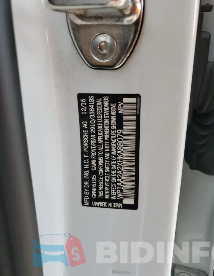 WP1AA2A2XHKA88079 Photo# 14