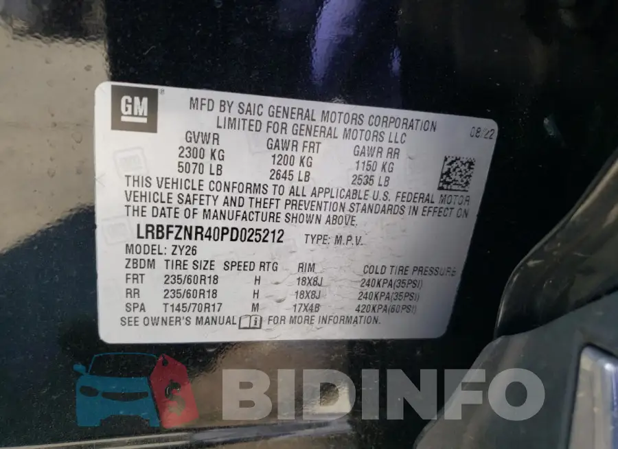 LRBFZNR40PD025212 Photo# 12