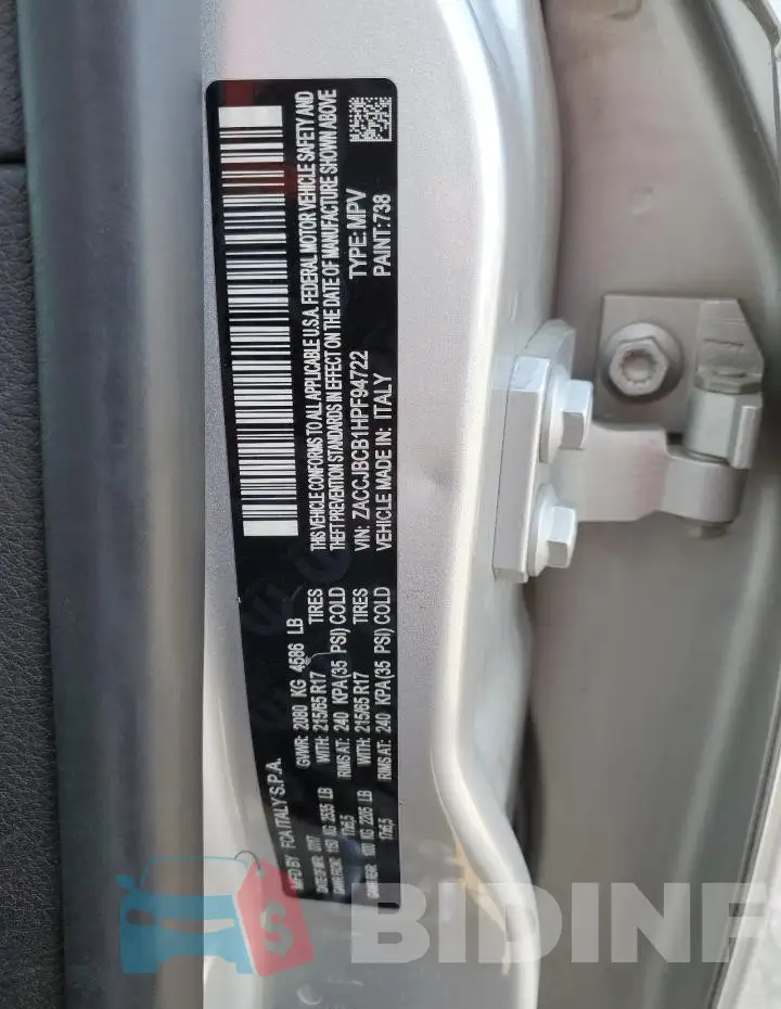ZACCJBCB1HPF94722 Photo# 13