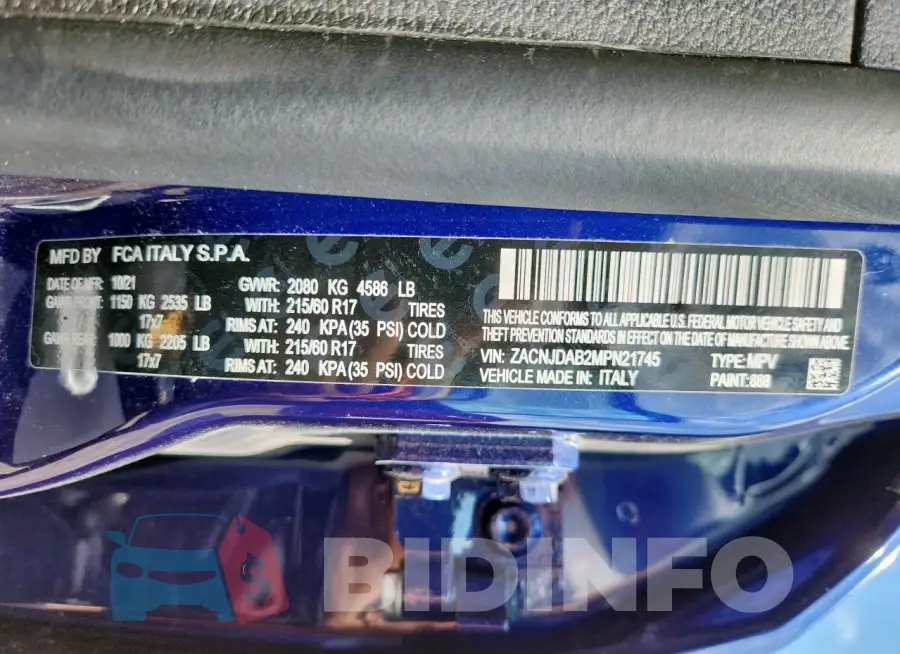 ZACNJDAB2MPN21745 Photo# 13