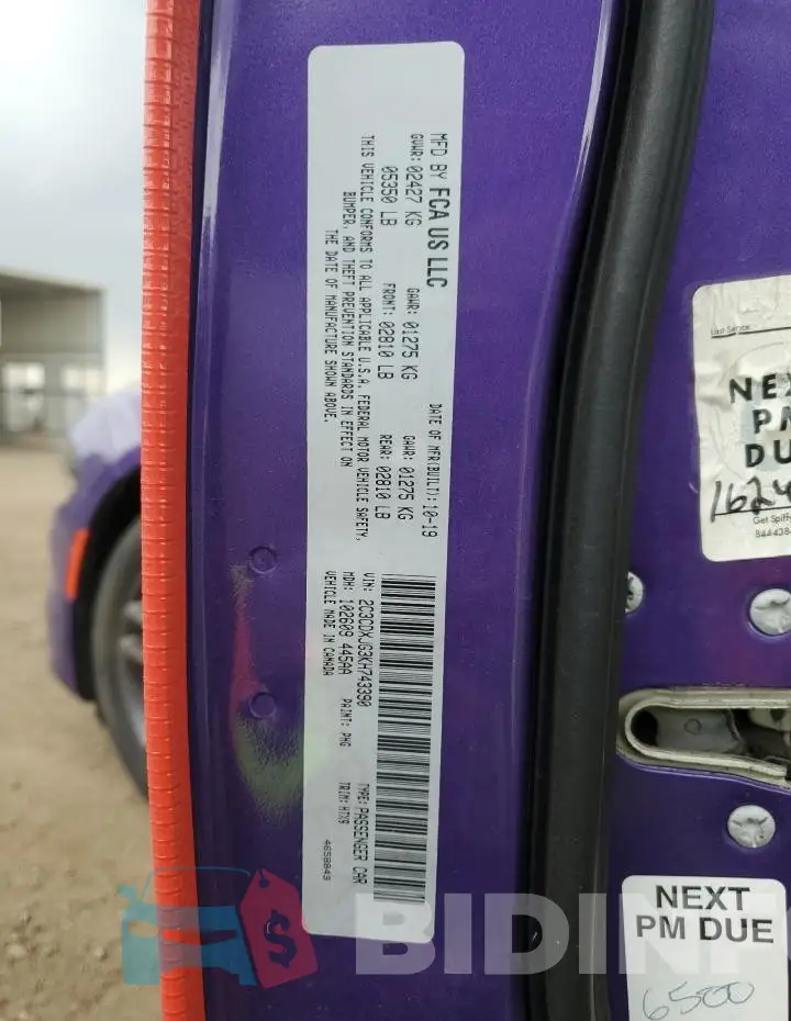 2C3CDXJG3KH743390 Photo# 12