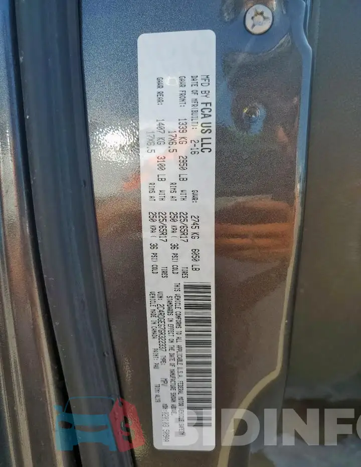 2C4RDGEG7GR322337 Photo# 14