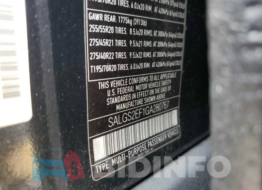 SALGS2EF1GA280767 Photo# 13