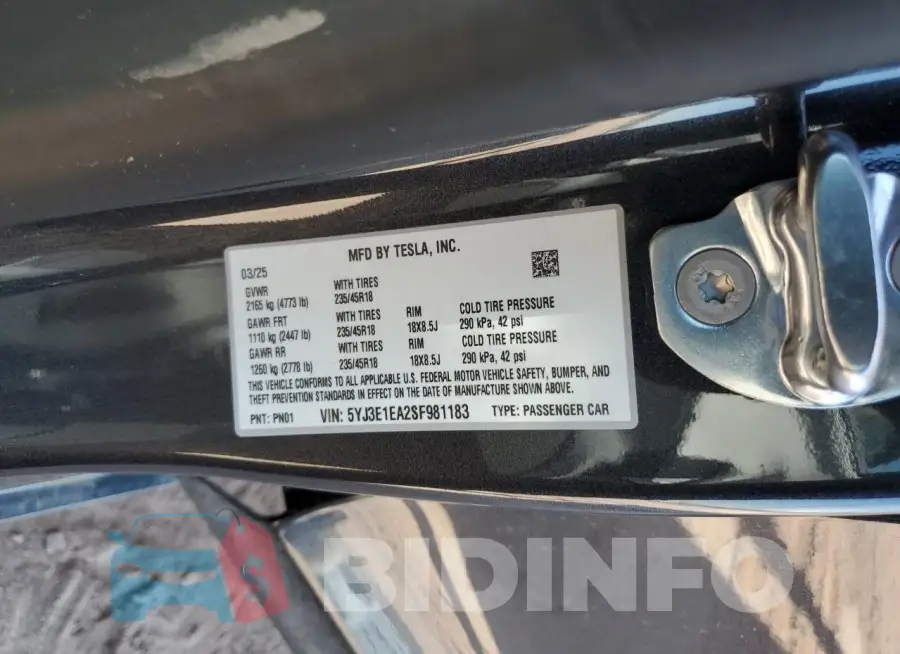 5YJ3E1EA2SF981183 Photo# 12